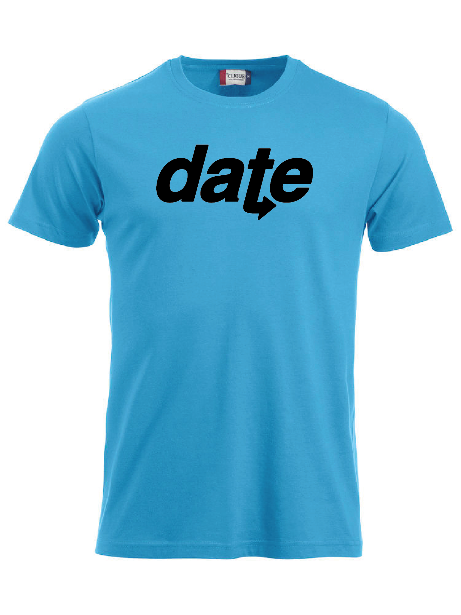 Turkos T-shirt "DATE" svart