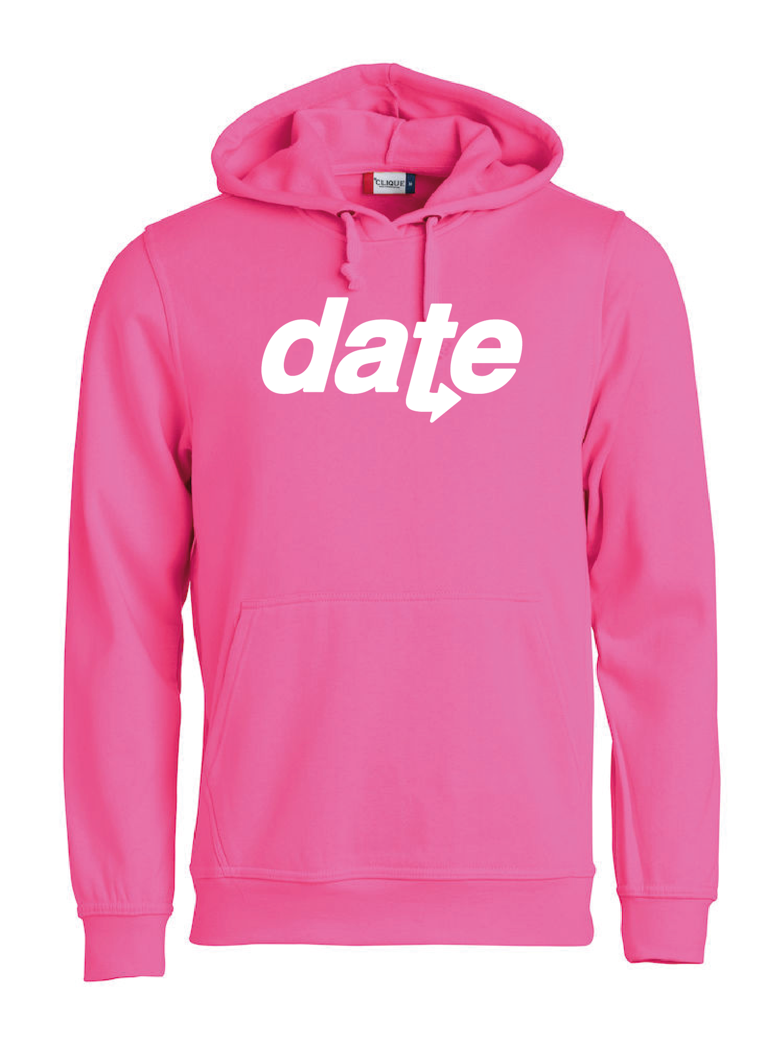 Cerise Hoodtröja "DATE" vit