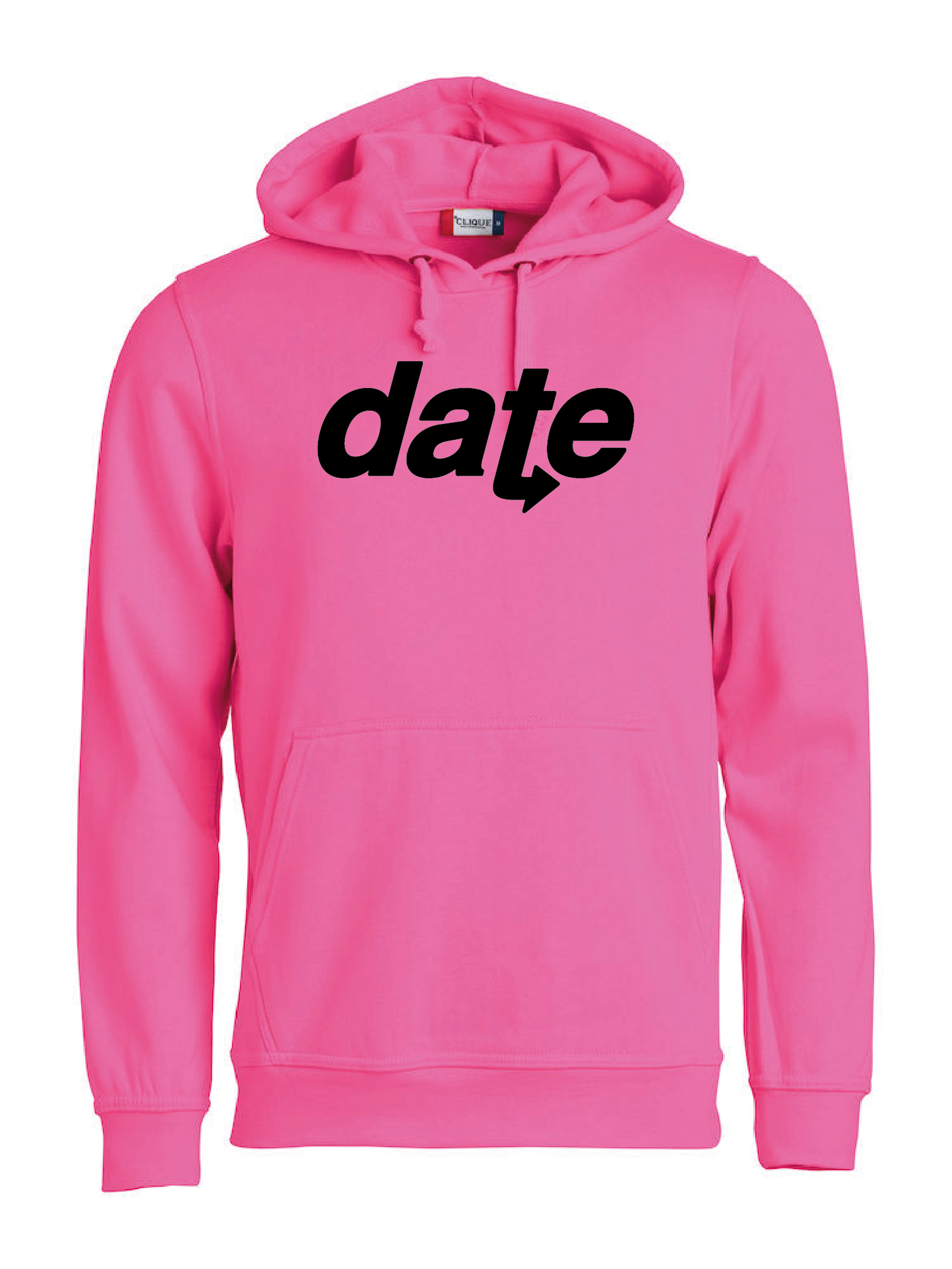 Cerise Hoodtröja "DATE" svart