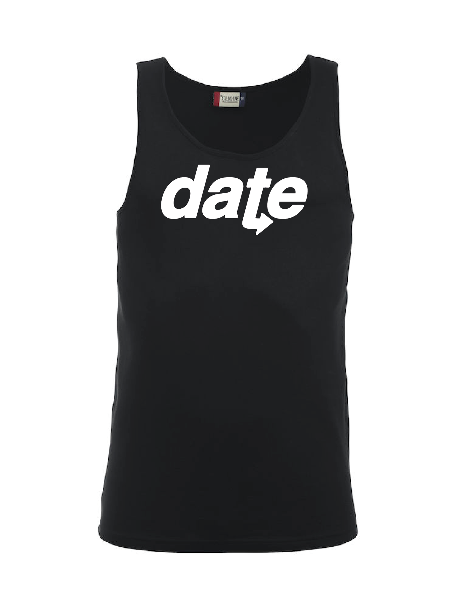 Svart Tank Top "DATE"