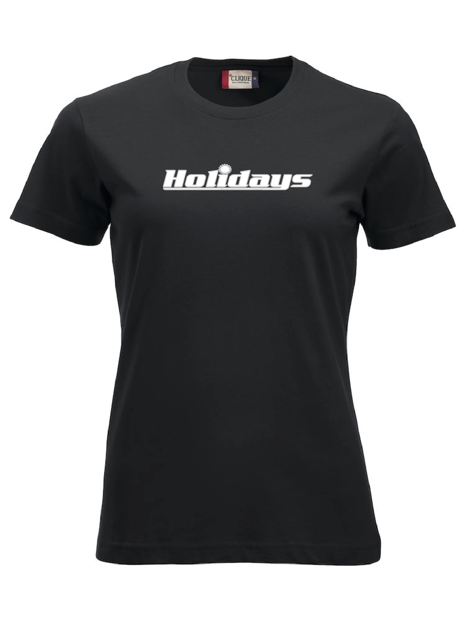Svart Dam T-shirt "HOLIDAYS"