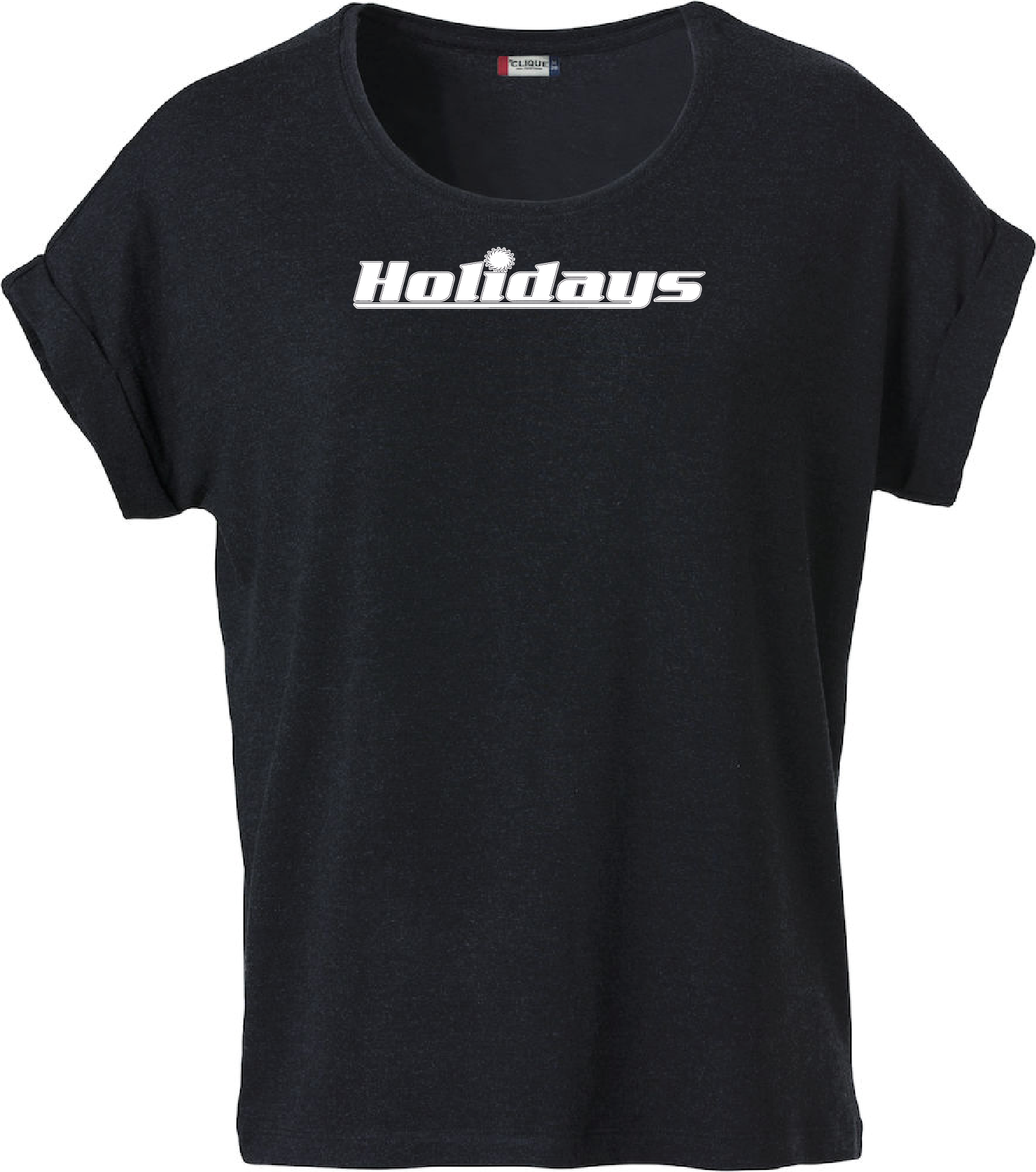 Svart Dam T-shirt Katy "HOLIDAYS"