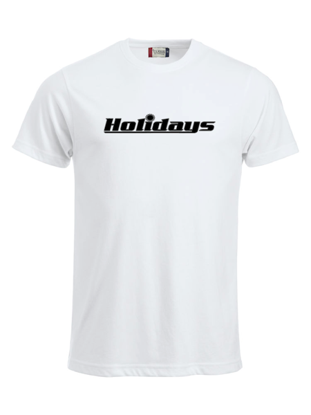 Vit T-shirt "HOLIDAYS"