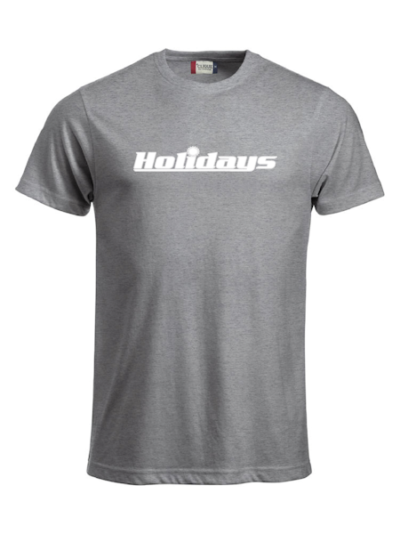 Grå T-shirt "HOLIDAYS"