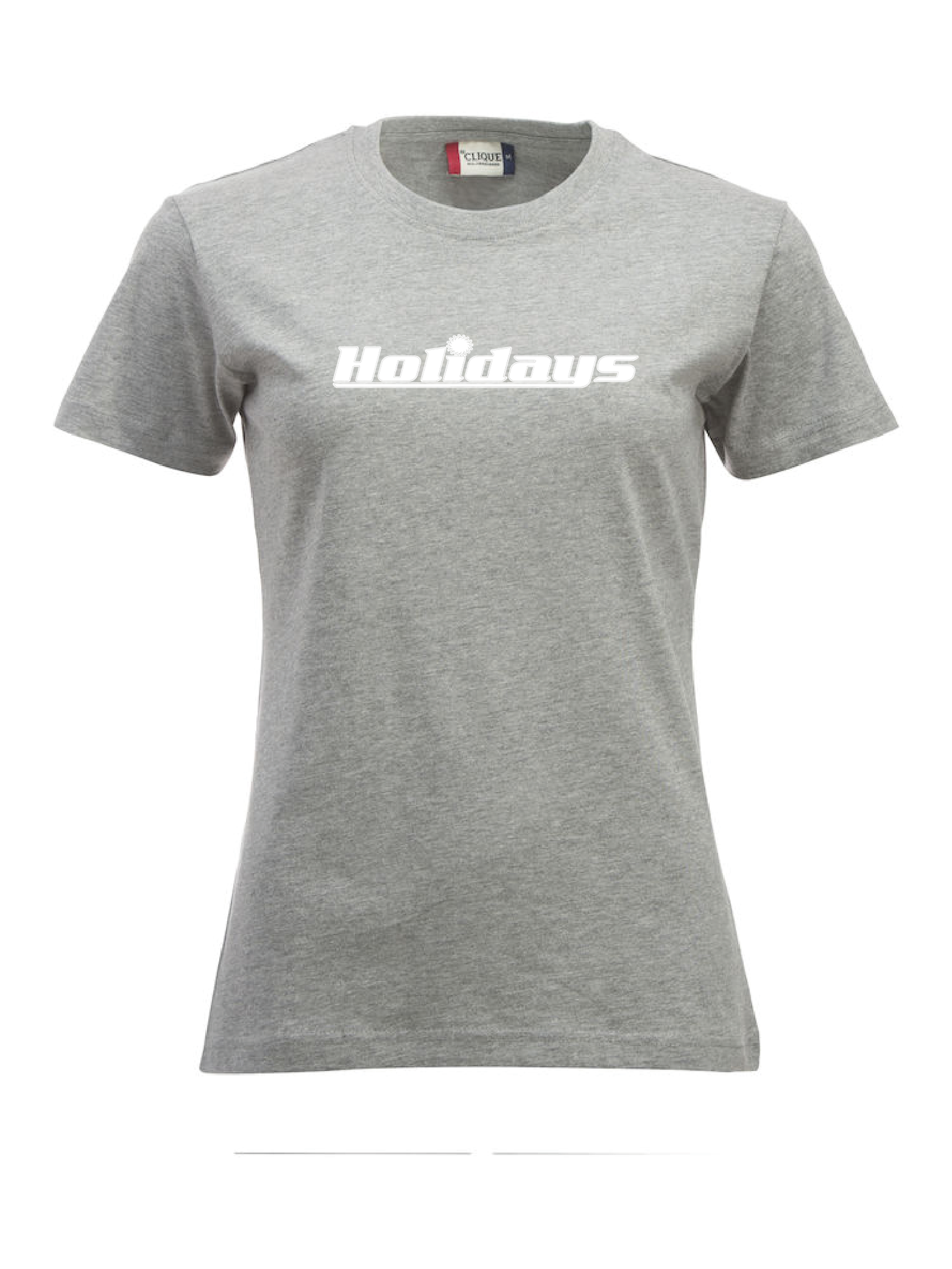 Grå Dam T-shirt "HOLIDAYS"