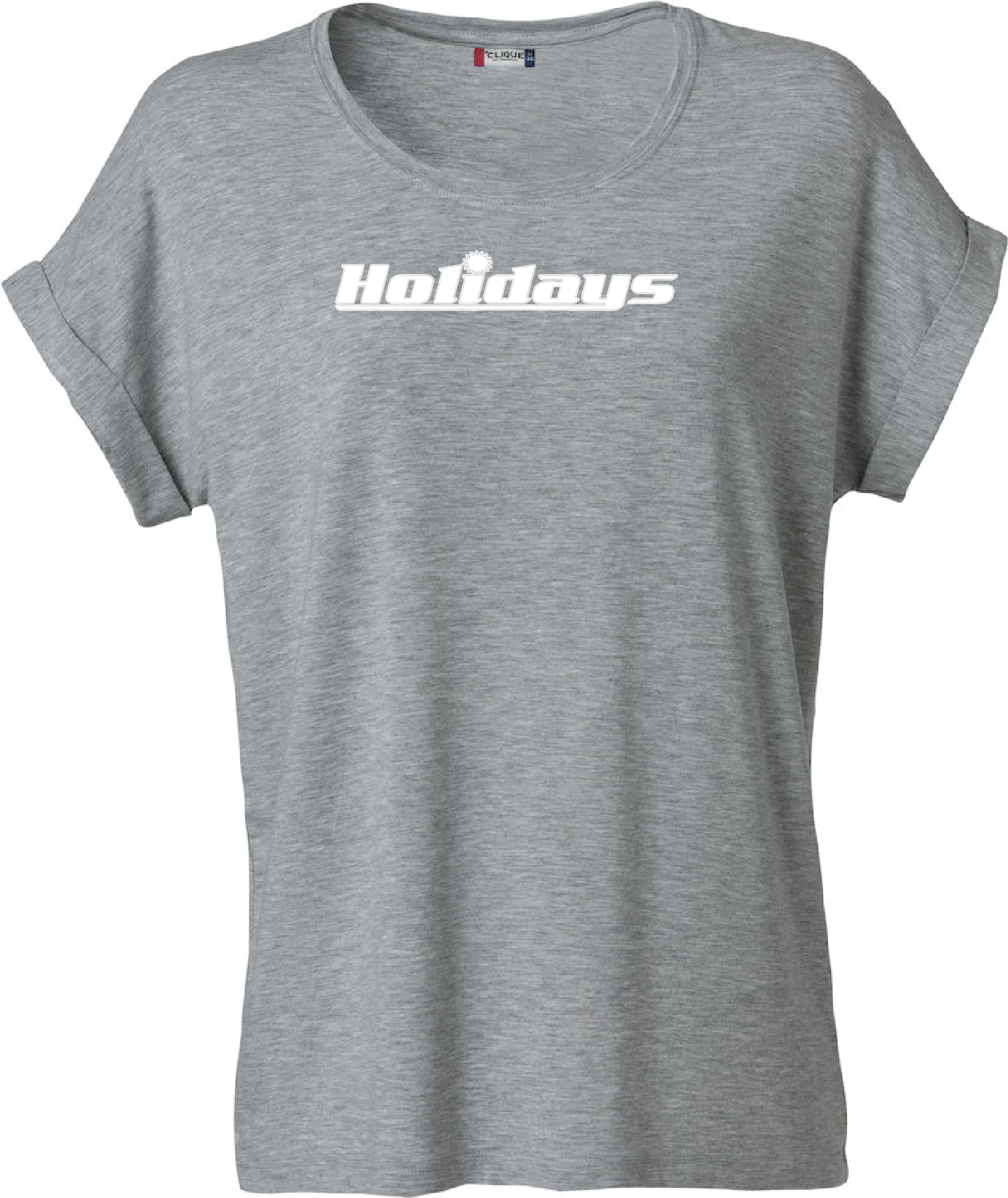 Grå Dam T-shirt Katy "HOLIDAYS"