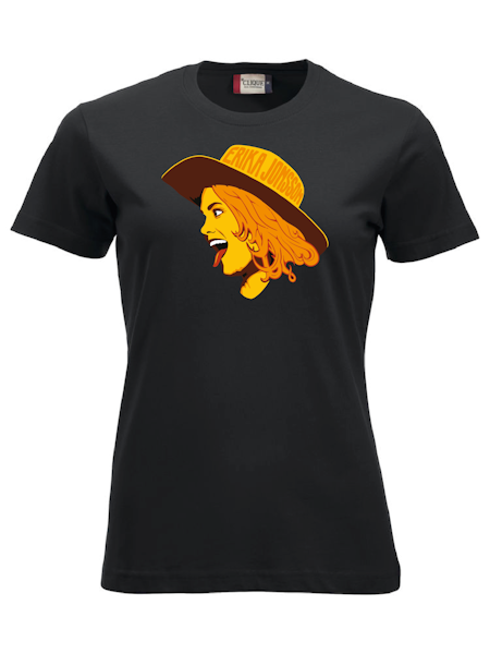 Svart Dam T-shirt "Cowgirl"