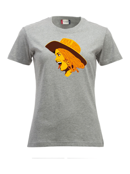 Grå Dam T-shirt "Cowgirl"