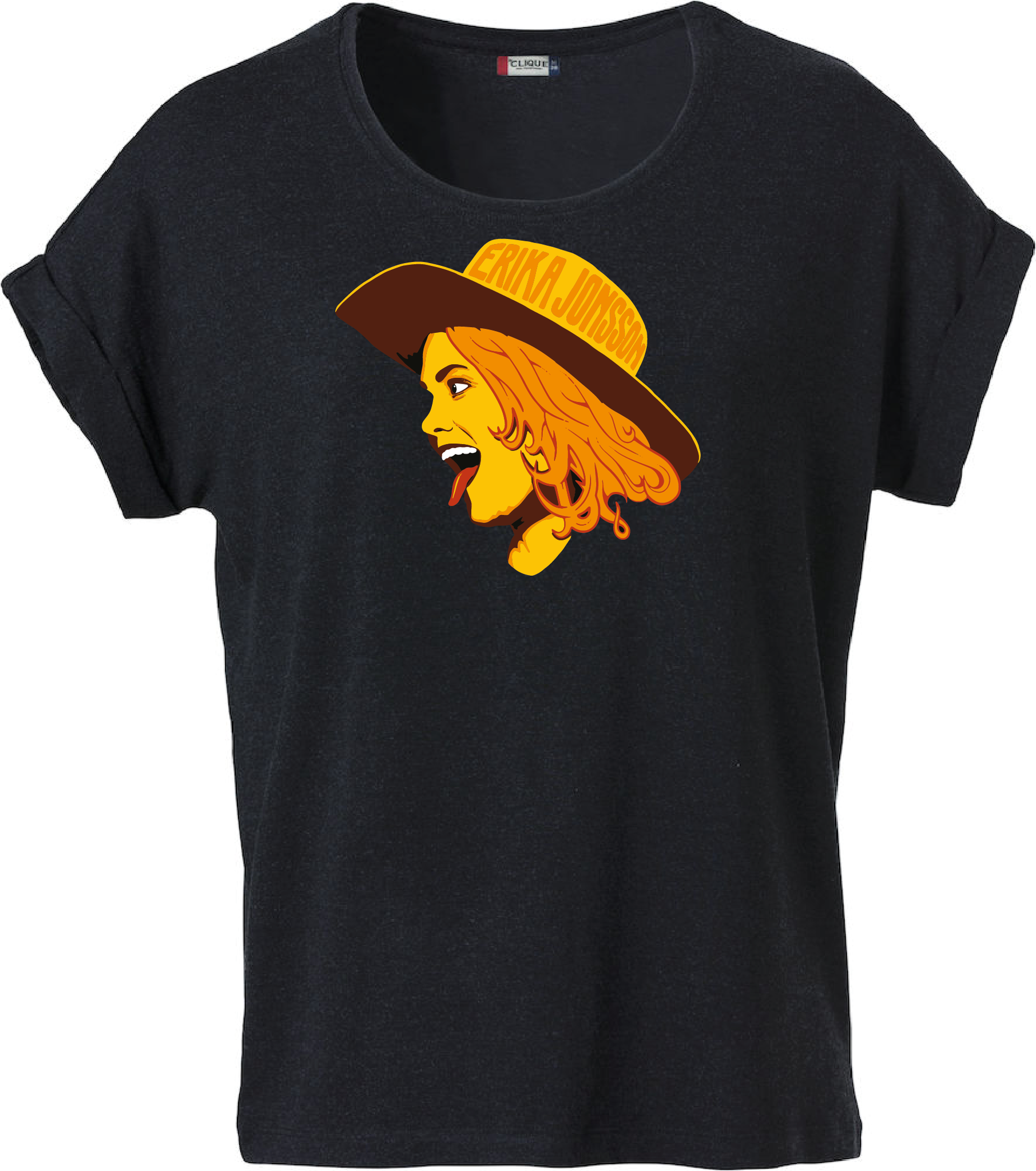 Svart Dam T-shirt Katy "Cowgirl"