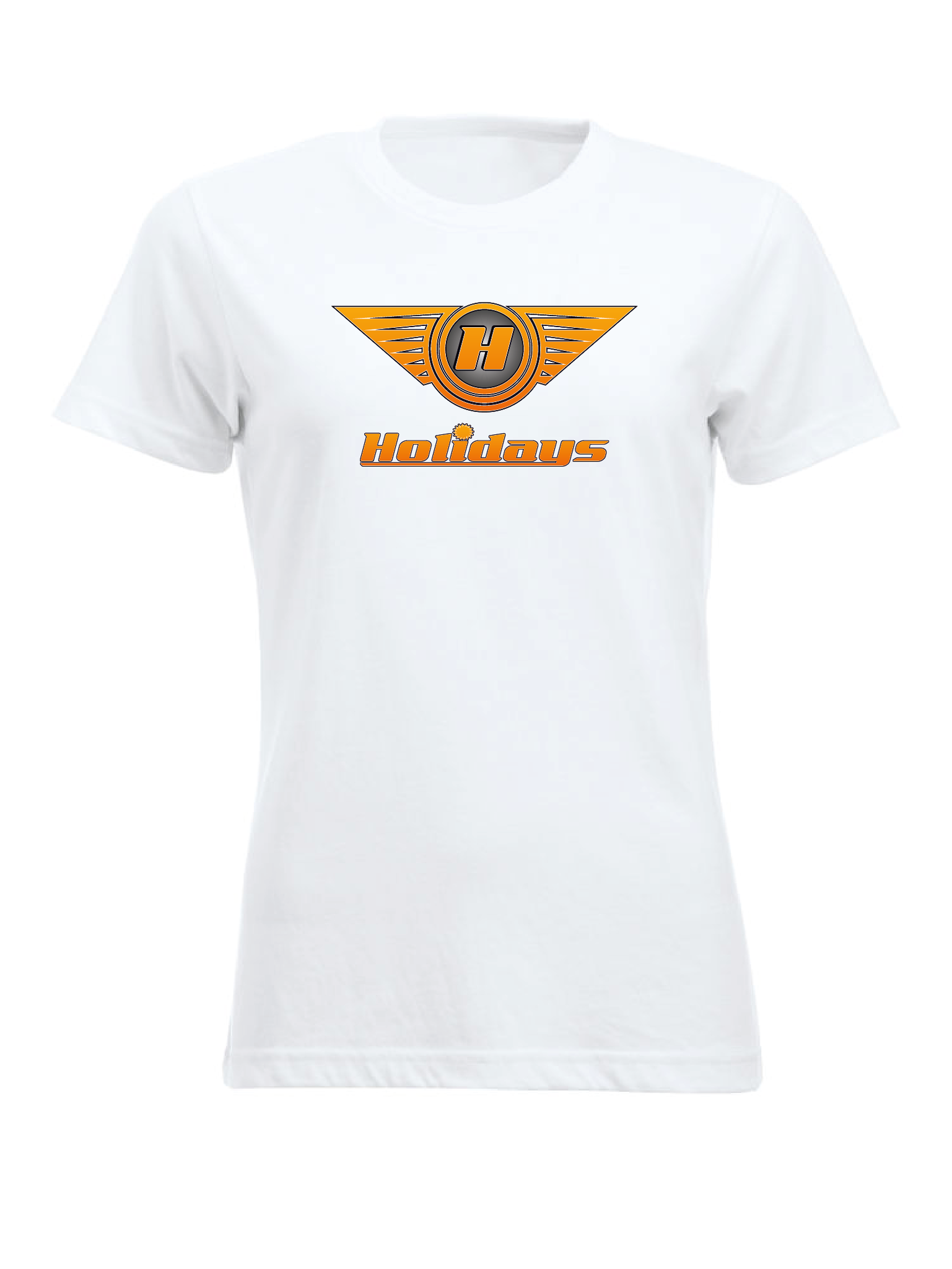 Vit Dam T-shirt "HOLIDAYS LOGO"