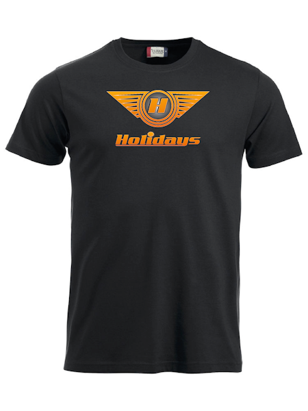 Svart T-shirt "HOLIDAYS LOGO"