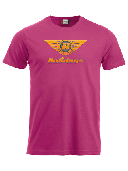 Cerise T-shirt "HOLIDAYS LOGO"