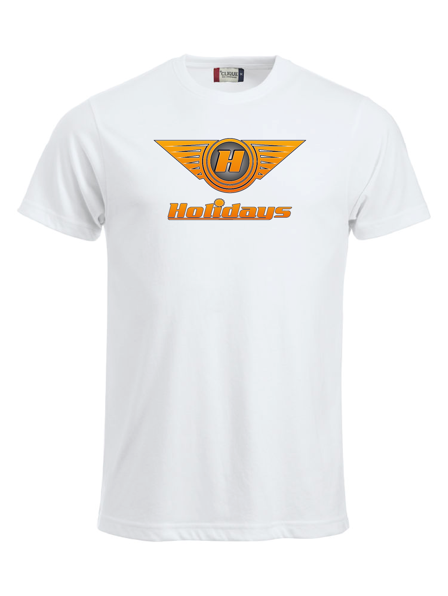 Vit T-shirt "HOLIDAYS LOGO"