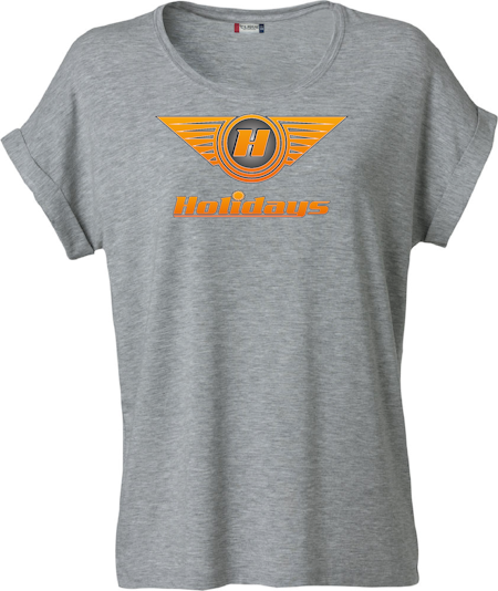 Grå Dam T-shirt Katy "HOLIDAYS LOGO"