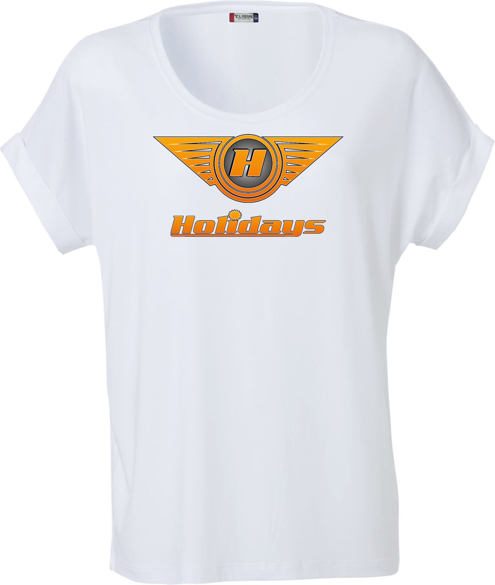 Vit Dam T-shirt Katy "HOLIDAYS LOGO"