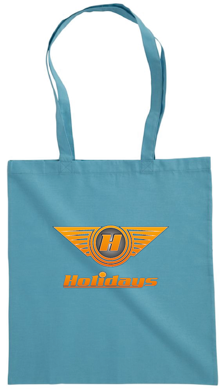 Turkos Tygkasse "HOLIDAYS LOGO"