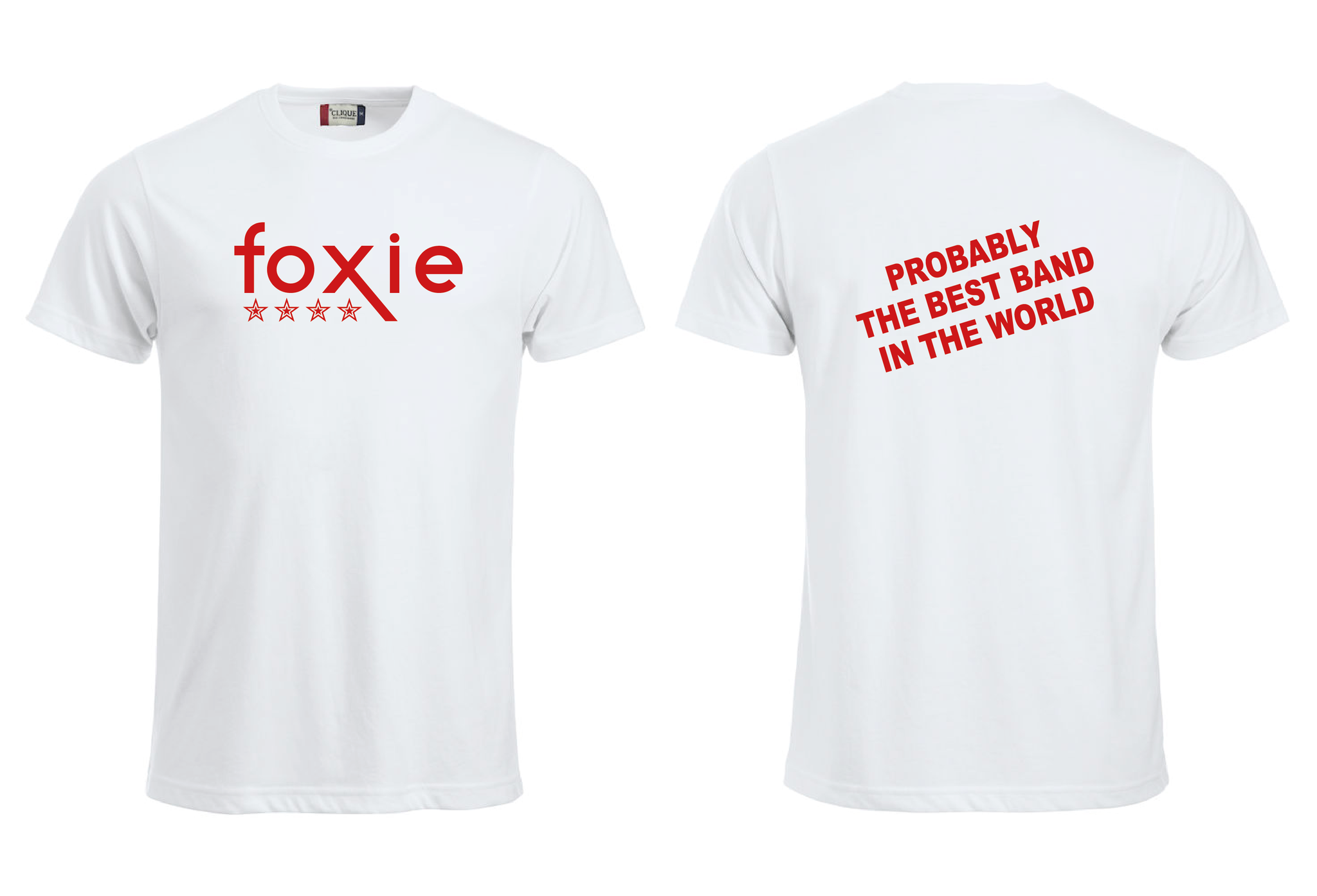 Vit T-shirt "FOXIE probably"