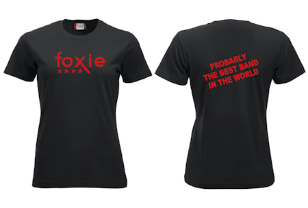 Svart Dam T-shirt "FOXIE probably"