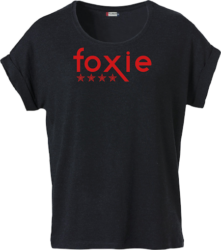 Svart Dam T-shirt Katy "FOXIE"