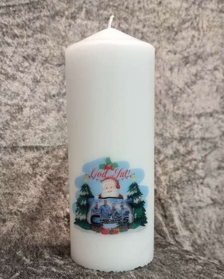 Blockljus 19 "ENGDAHLS God Jul"