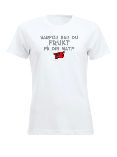Vit Dam T-shirt "SDM Frukt"