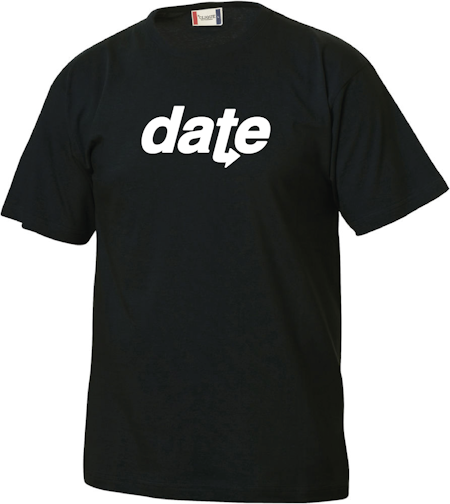 Svart Junior T-shirt "DATE"