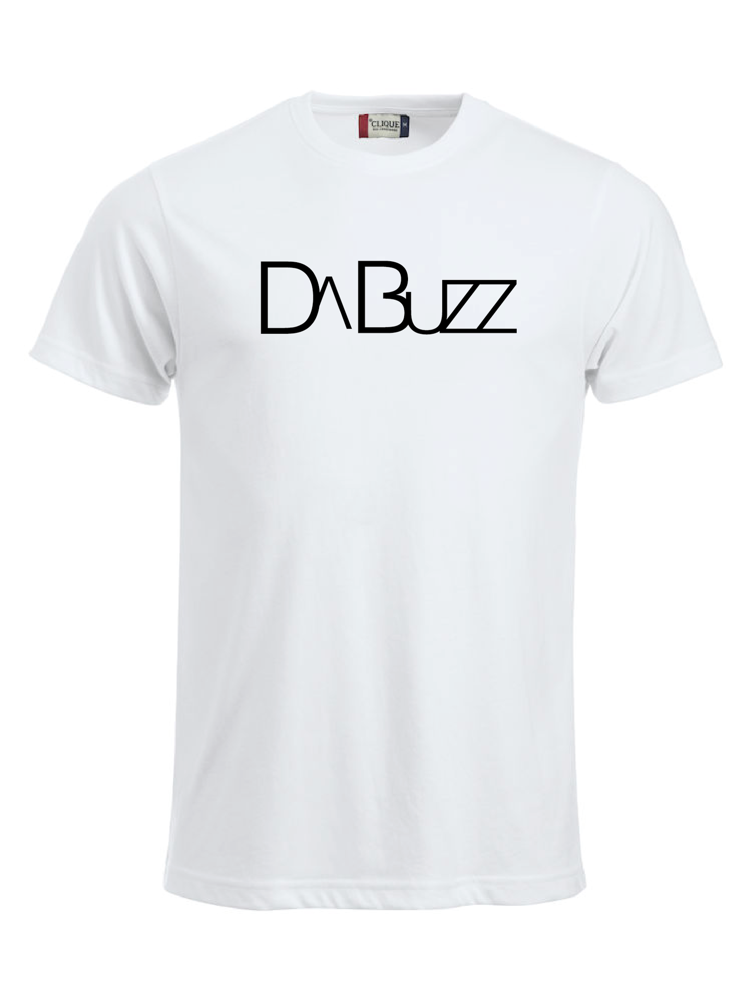 Vit V-hals T-shirt "DaBuzz"