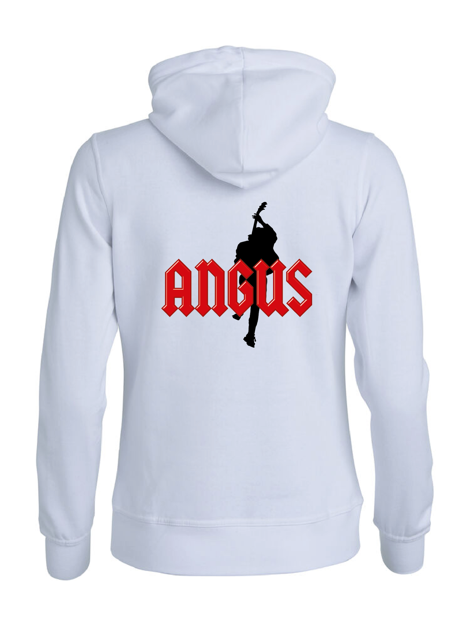 Vit Dam Hoodjacka "ANGUS" rygg