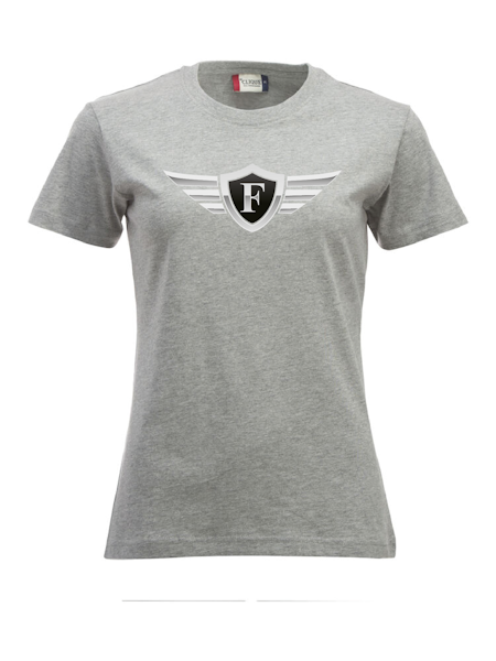 Grå Dam T-shirt "FOXIE Wings"