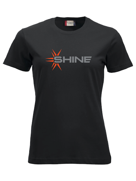 Svart Dam T-shirt "SHINE"