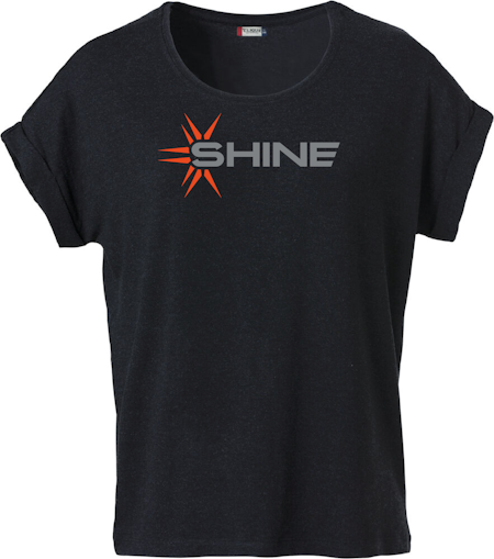 Svart Dam T-shirt Katy "SHINE"