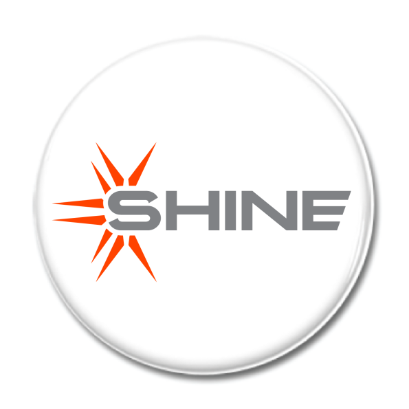Magnet "SHINE Logo" 44mm vit