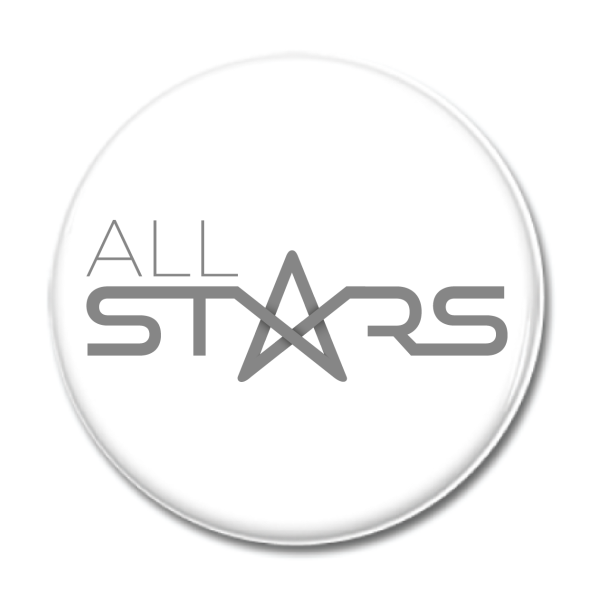 Magnet "ALLSTARS Logo" 44mm vit