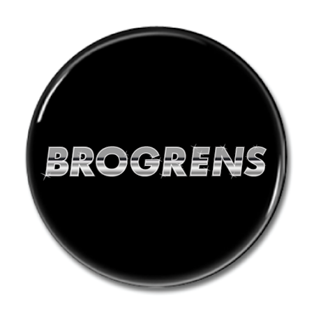 KNAPP "BROGRENS Logo" 44mm svart