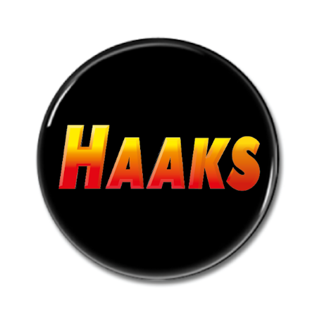 KNAPP "HAAKS Logo" 25mm svart