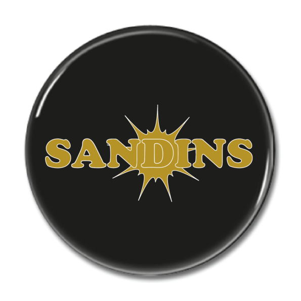 KNAPP "SANDINS Logo" 44mm svart