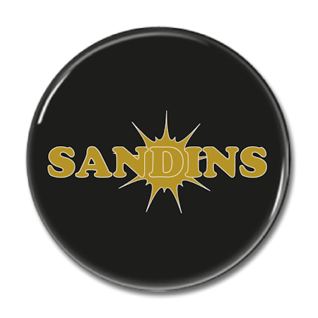 KNAPP "SANDINS Logo" 44mm svart
