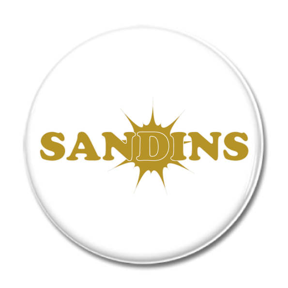 KNAPP "SANDINS Logo" 44mm vit