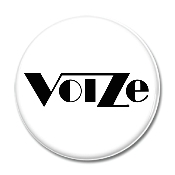 KNAPP "Voize Logo" 44mm svart