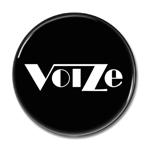 KNAPP "Voize Logo" 44mm vit
