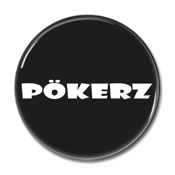 Magnet "PÖKERZ Logo" 44mm vit