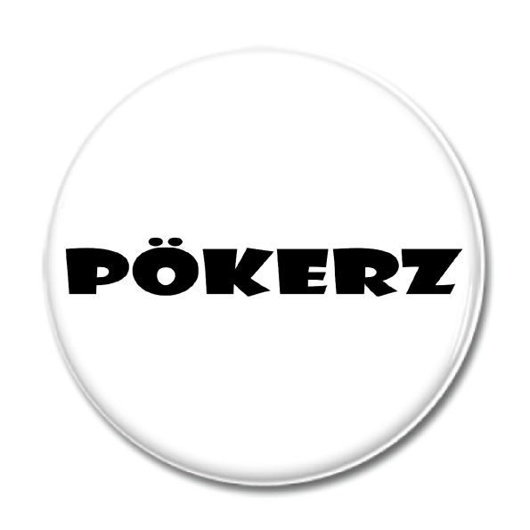 KNAPP "PÖKERZ Logo" 44mm svart