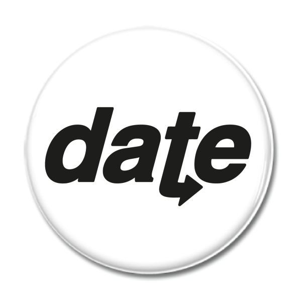 KNAPP "DATE Logo" 44mm svart