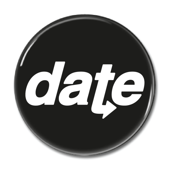 Magnet "DATE Logo" 44mm vit