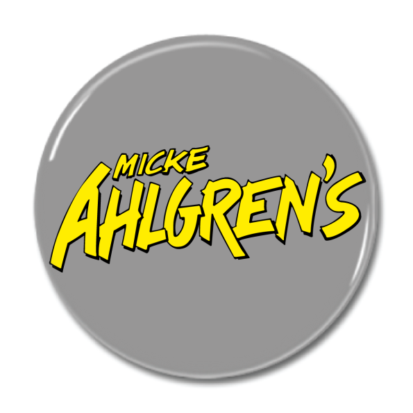 KNAPP "Micke Ahlgrens Logo" 44mm grå