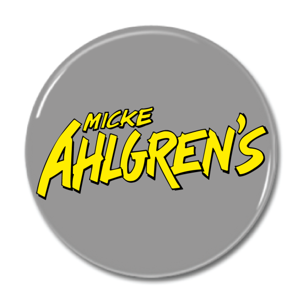 Magnet "Micke Ahlgrens Logo" 44mm grå