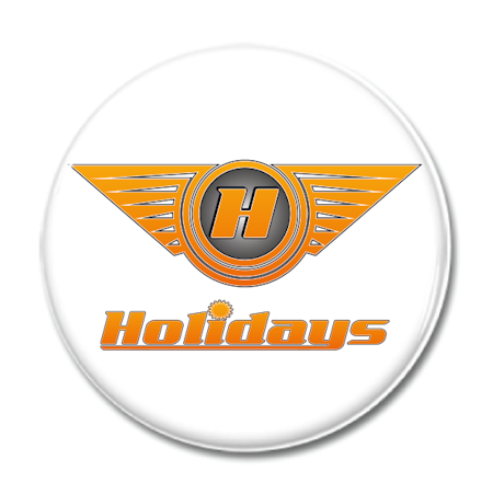 Magnet "Holidays Logo" 44mm vit