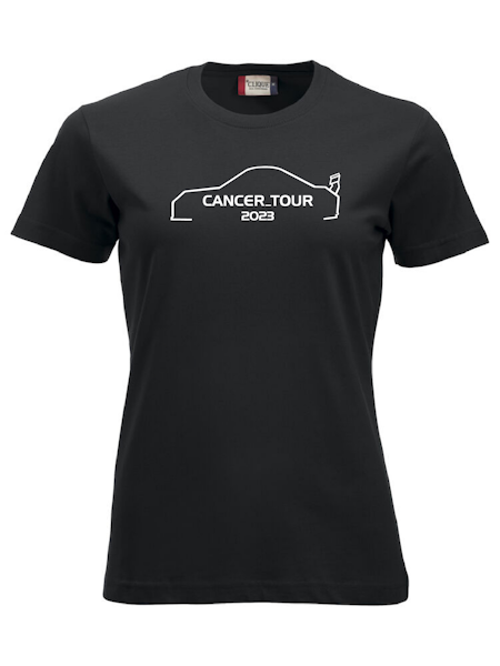 Svart Dam T-shirt "Cancer_Tour 2023"