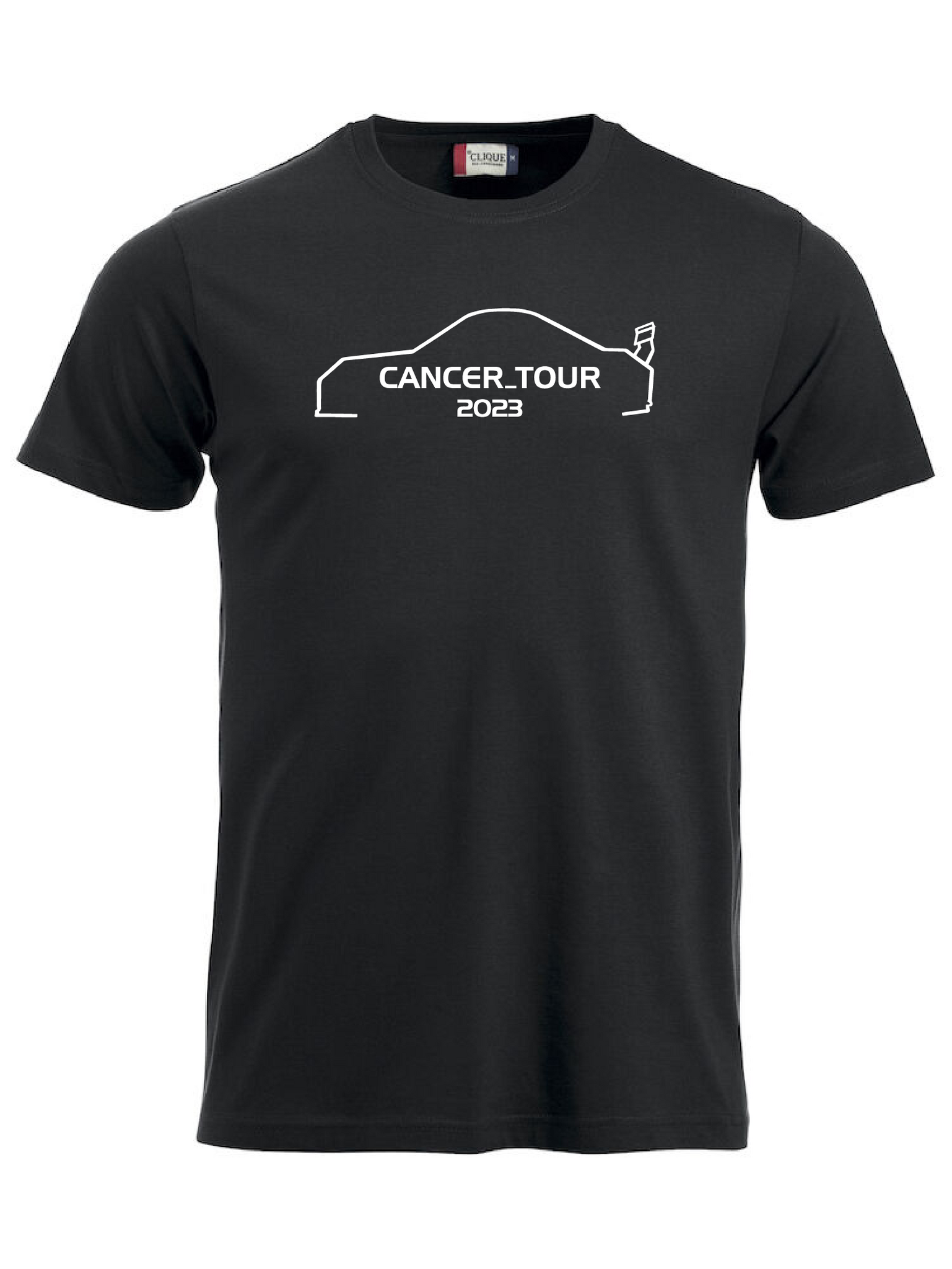 Svart T-shirt "Cancer_Tour 2023"