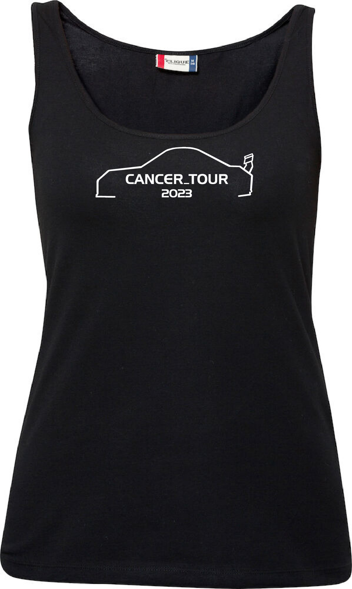 Svart Dam Tank Top "Cancer_Tour 2023"